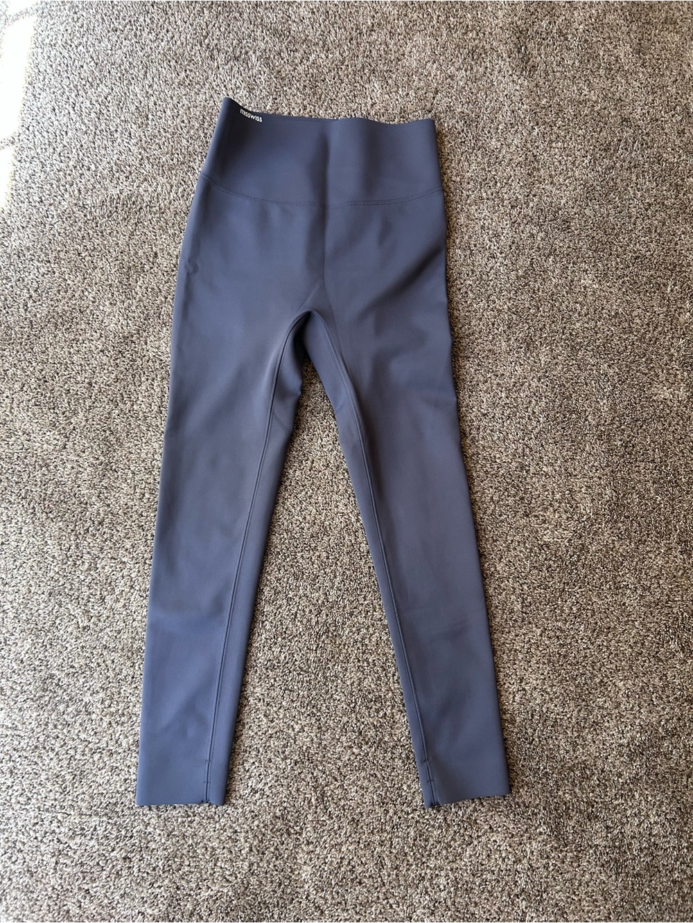 C Grey Leggings with Yellow Hex Accent